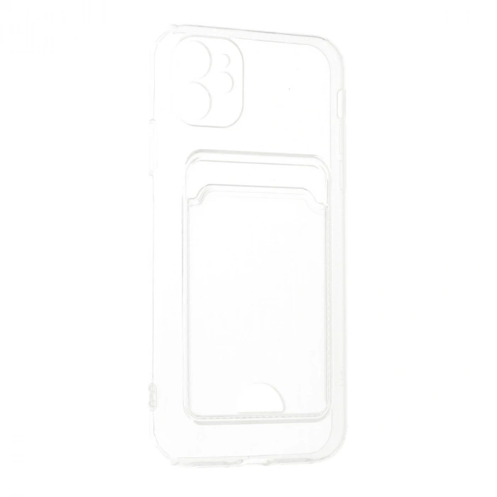 İphone 11 Kılıf Kart Şeffaf Silikon - Şeffaf