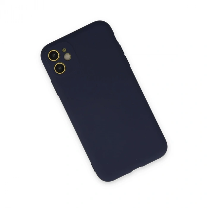 İphone 11 Kılıf Nano İçi Kadife Silikon - Lacivert