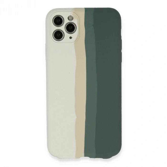 İphone 11 Pro Kılıf Ebruli Lansman Silikon - Beyaz-gri