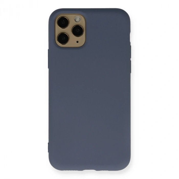 İphone 11 Pro Kılıf Nano İçi Kadife Silikon - Gri
