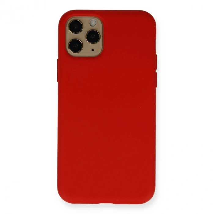 İphone 11 Pro Kılıf Nano İçi Kadife Silikon - Kırmızı