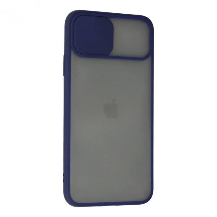 İphone 11 Pro Kılıf Palm Buzlu Kamera Sürgülü Silikon - Lacivert