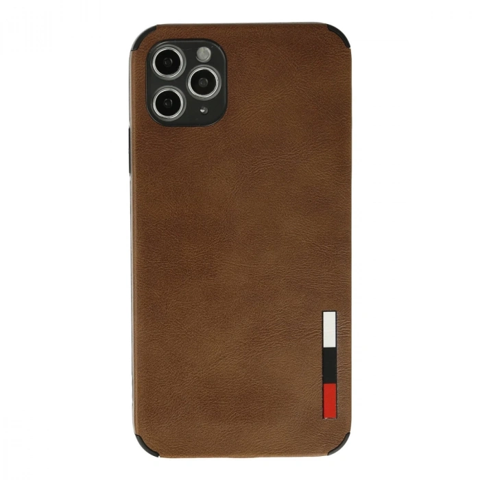 İphone 11 Pro Max Kılıf Loop Deri Silikon - Kahverengi