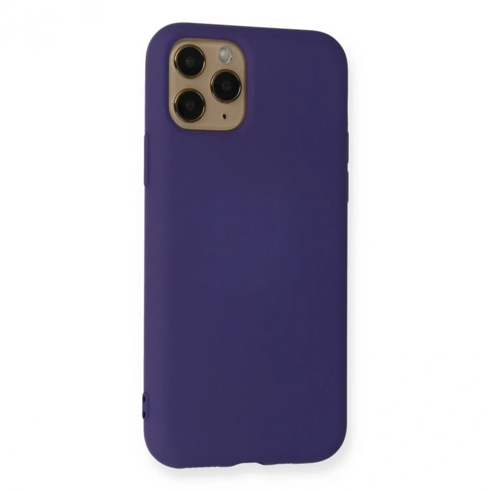 İphone 11 Pro Max Kılıf Nano İçi Kadife Silikon - Mor