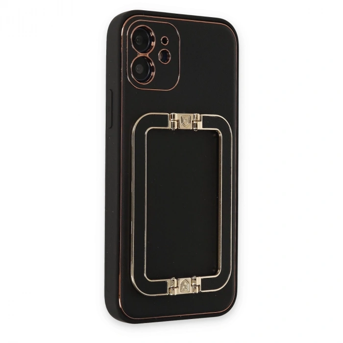 İphone 12 Kılıf Coco Elit Kapak - Siyah