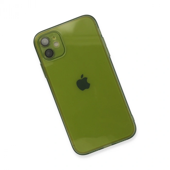 İphone 12 Kılıf Fly Lens Silikon - Yeşil