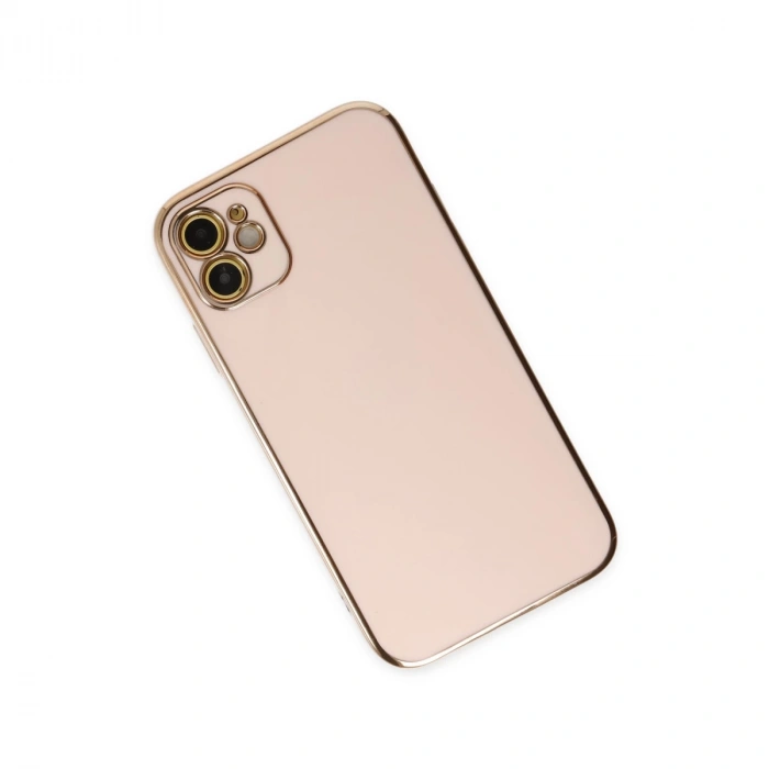 İphone 12 Kılıf Volet Silikon - Pembe