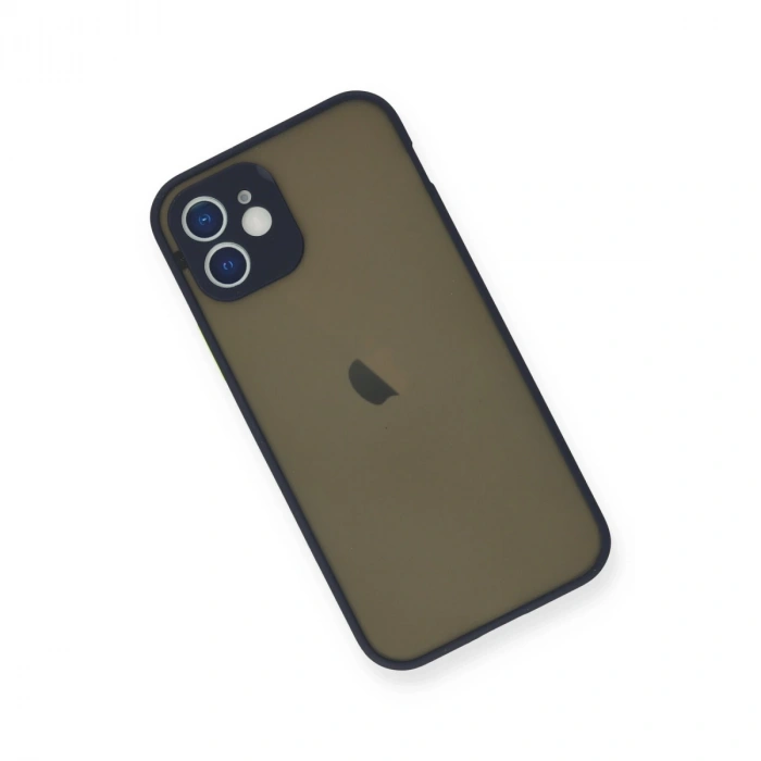 İphone 12 Mini Kılıf Montreal Silikon Kapak - Lacivert