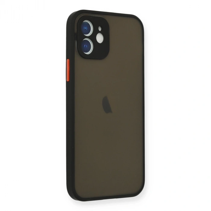 İphone 12 Mini Kılıf Montreal Silikon Kapak - Siyah