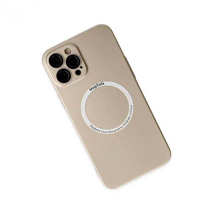 İphone 12 Pro Kılıf Jack Magneticsafe Lens Silikon - Gold