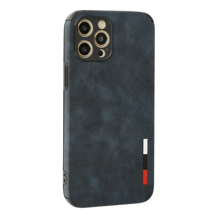 İphone 12 Pro Kılıf Loop Deri Silikon - Lacivert