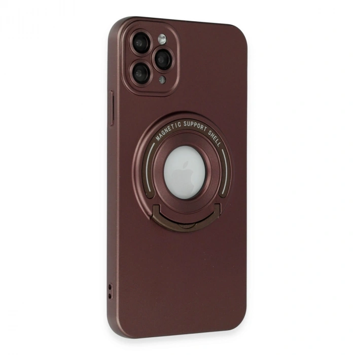 İphone 12 Pro Kılıf Lukka Magneticsafe Kapak - Kahverengi