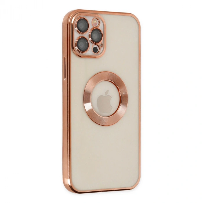 İphone 12 Pro Kılıf Slot Silikon - Rose Gold