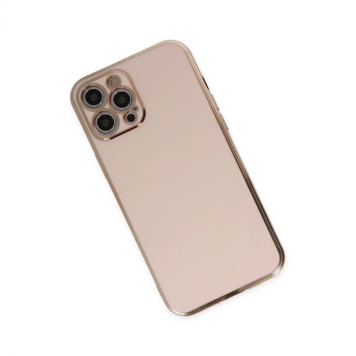 İphone 12 Pro Kılıf Volet Silikon - Pembe