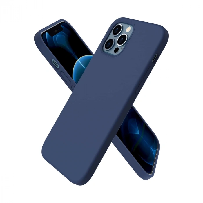 İphone 12 Pro Max Kılıf First Silikon - Lacivert