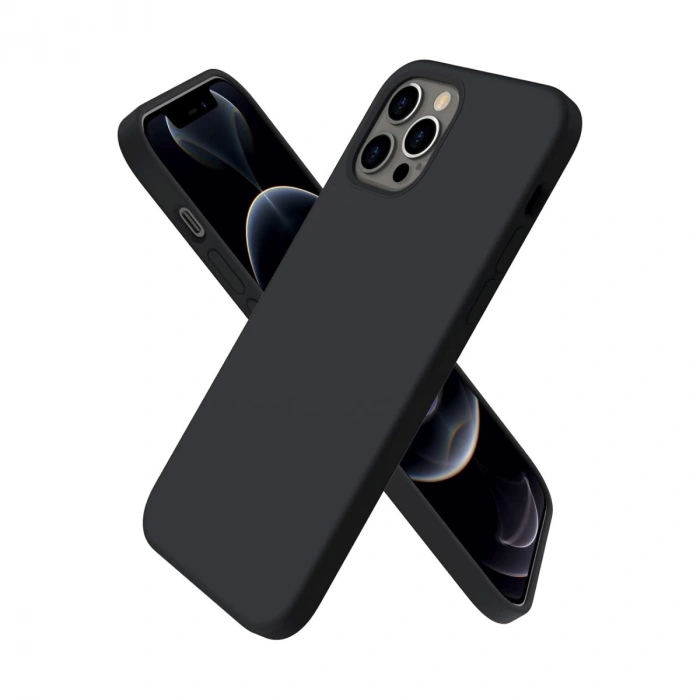 İphone 12 Pro Max Kılıf First Silikon - Siyah