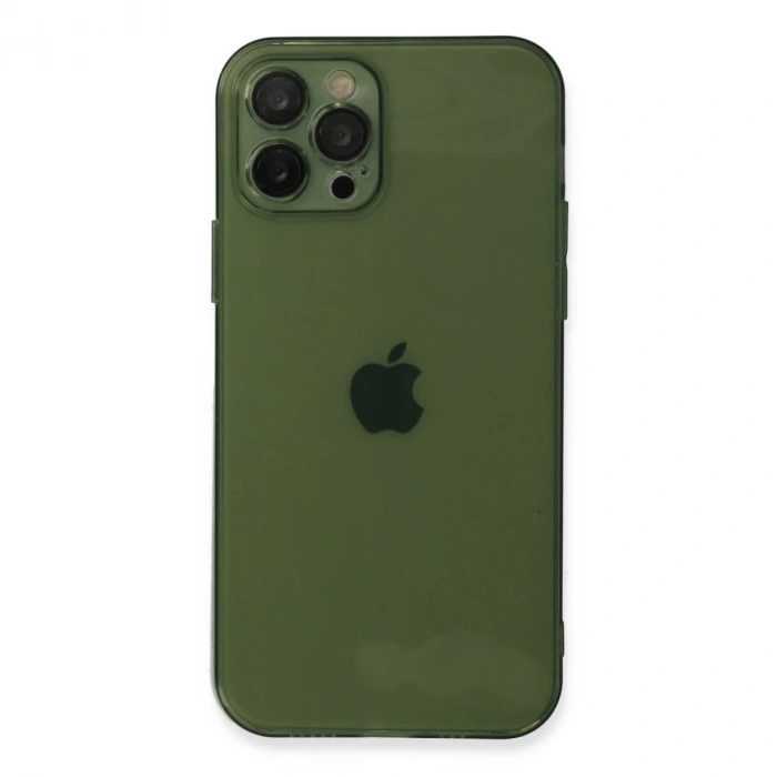 İphone 12 Pro Max Kılıf Fly Lens Silikon - Yeşil
