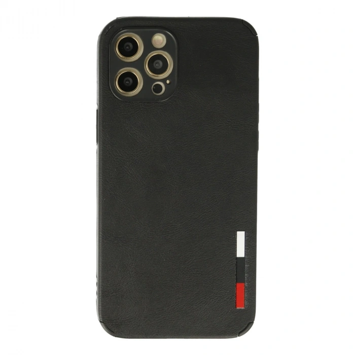 İphone 12 Pro Max Kılıf Loop Deri Silikon - Siyah