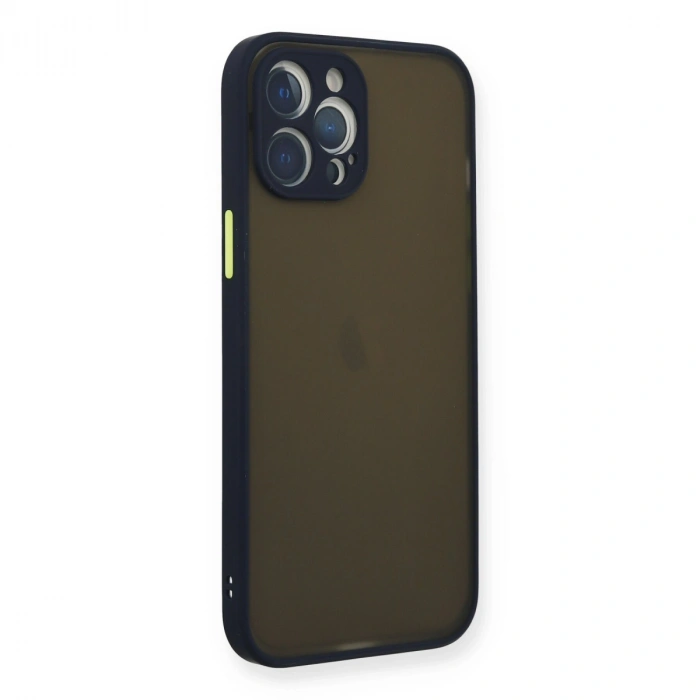 İphone 12 Pro Max Kılıf Montreal Silikon Kapak - Lacivert