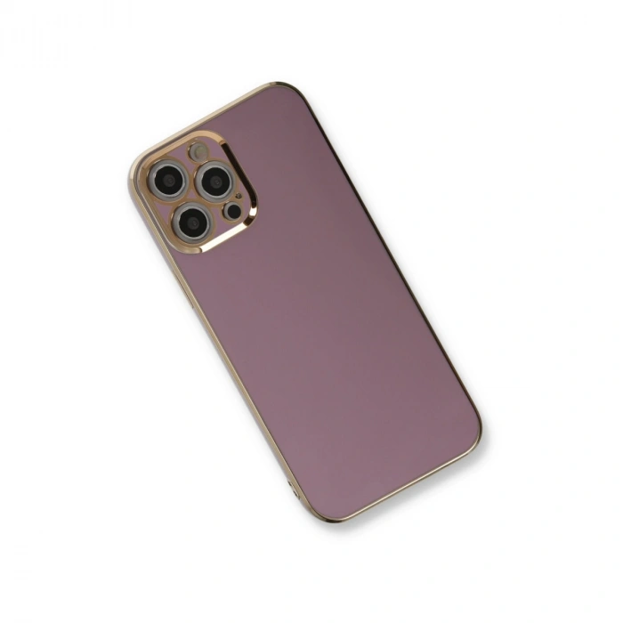 İphone 12 Pro Max Kılıf Volet Silikon - Mor