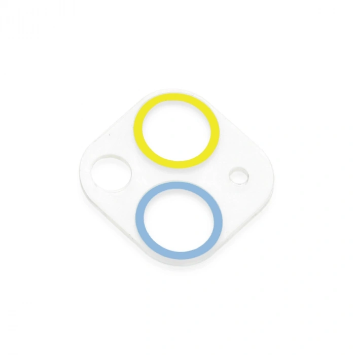 İphone 13 Mini Renkli Kamera Lens Koruma Cam - Sarı-mavi