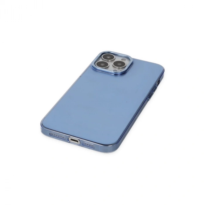 İphone 13 Pro Kılıf Anka Pc Sert Metal Kapak - Mavi