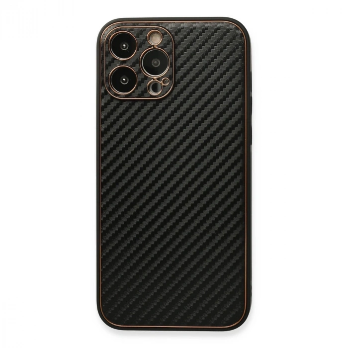 İphone 13 Pro Kılıf Coco Karbon Silikon - Siyah