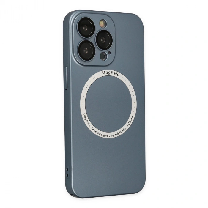 İphone 13 Pro Kılıf Jack Magneticsafe Lens Silikon - Sierra Blue