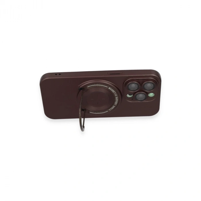 İphone 13 Pro Kılıf Lukka Magneticsafe Kapak - Kahverengi