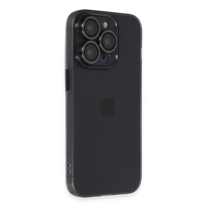İphone 13 Pro Kılıf Luko Lens Silikon - Siyah
