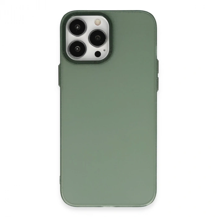 İphone 13 Pro Max Kılıf Modos Metal Kapak - Koyu Yeşil