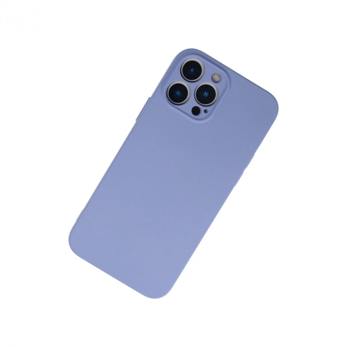 İphone 13 Pro Max Kılıf Nano İçi Kadife Silikon - Lila