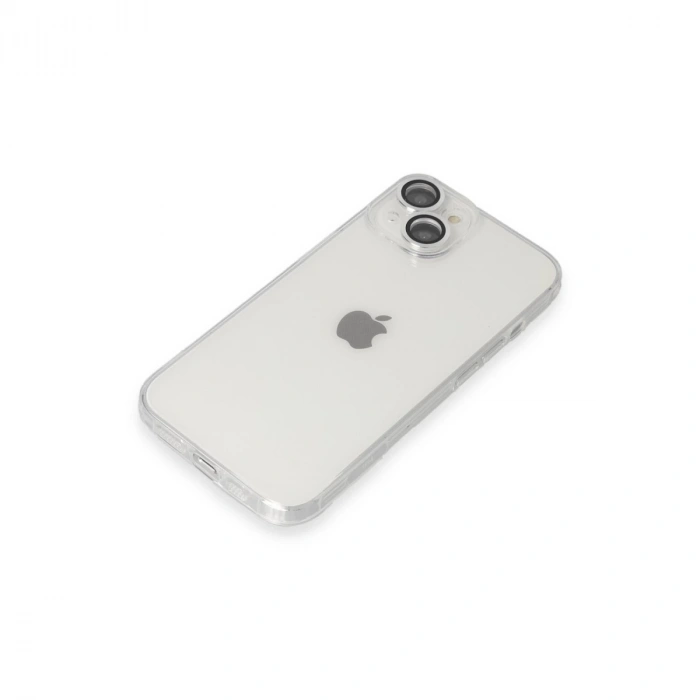 İphone 14 Kılıf Luko Lens Silikon - Gümüş