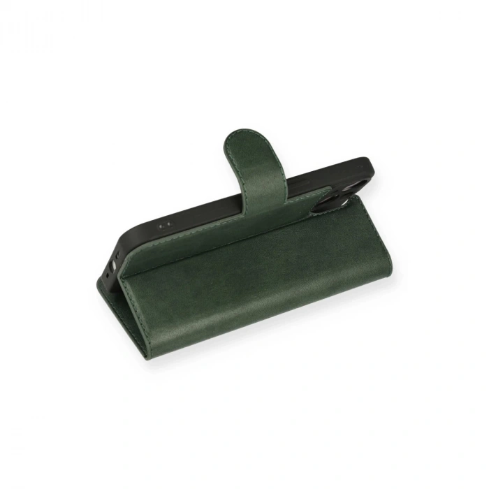 İphone 14 Kılıf Trend S Plus Kapaklı Kılıf - Yeşil