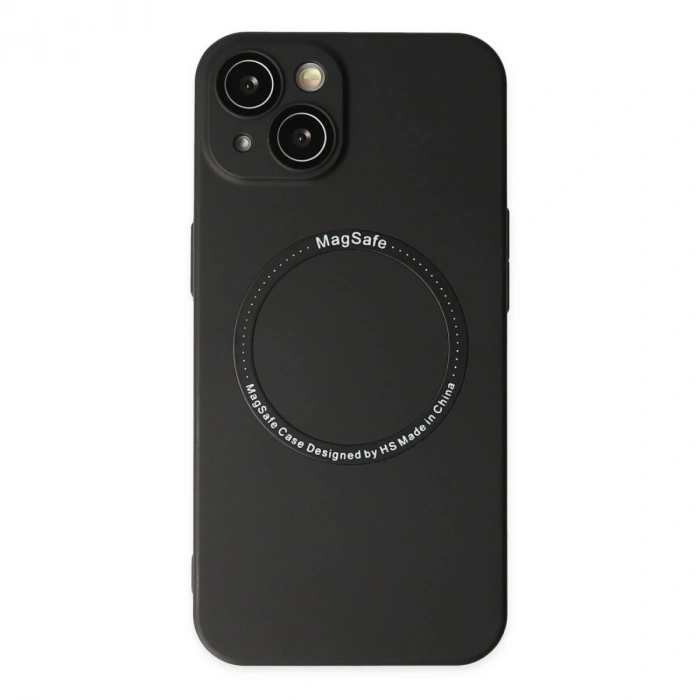 İphone 14 Plus Kılıf Jack Magneticsafe Lens Silikon - Siyah