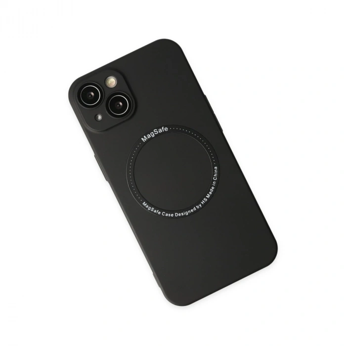 İphone 14 Plus Kılıf Jack Magneticsafe Lens Silikon - Siyah