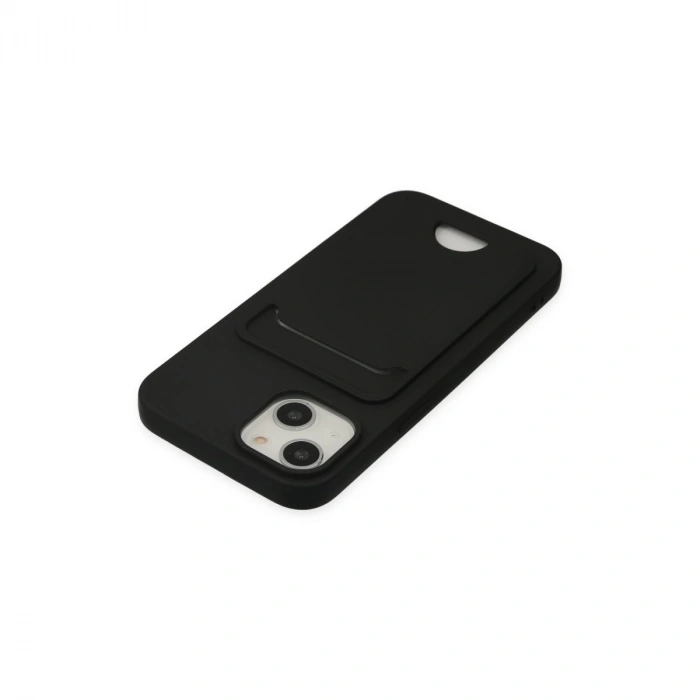 İphone 14 Plus Kılıf Kelvin Kartvizitli Silikon - Siyah