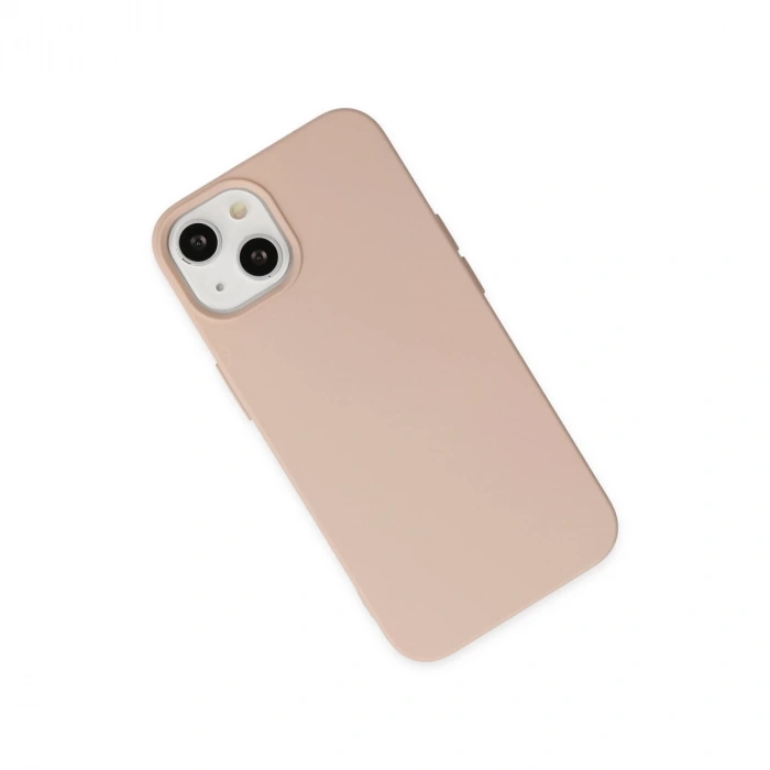 İphone 14 Plus Kılıf Nano İçi Kadife Silikon - Pudra
