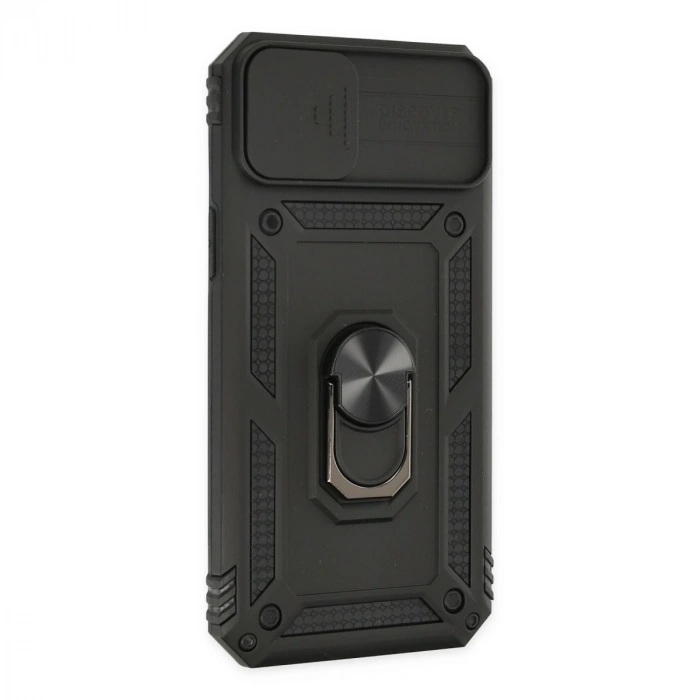 İphone 14 Plus Kılıf Pars Lens Yüzüklü Silikon - Siyah