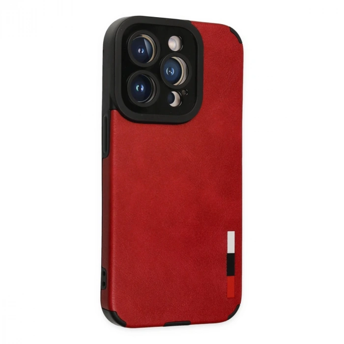 İphone 14 Pro Kılıf Loop Deri Silikon - Kırmızı