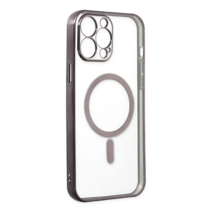 İphone 14 Pro Kılıf Magneticsafe Lazer Silikon - Siyah