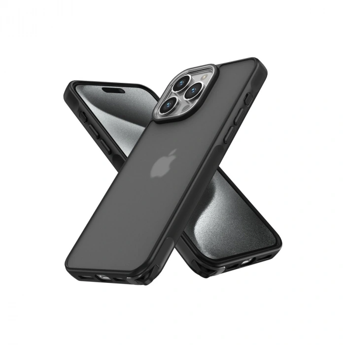 İphone 14 Pro Max Kılıf Elegant Kapak - Siyah