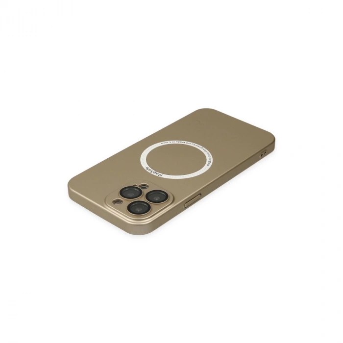 İphone 14 Pro Max Kılıf Jack Magneticsafe Lens Silikon - Gold