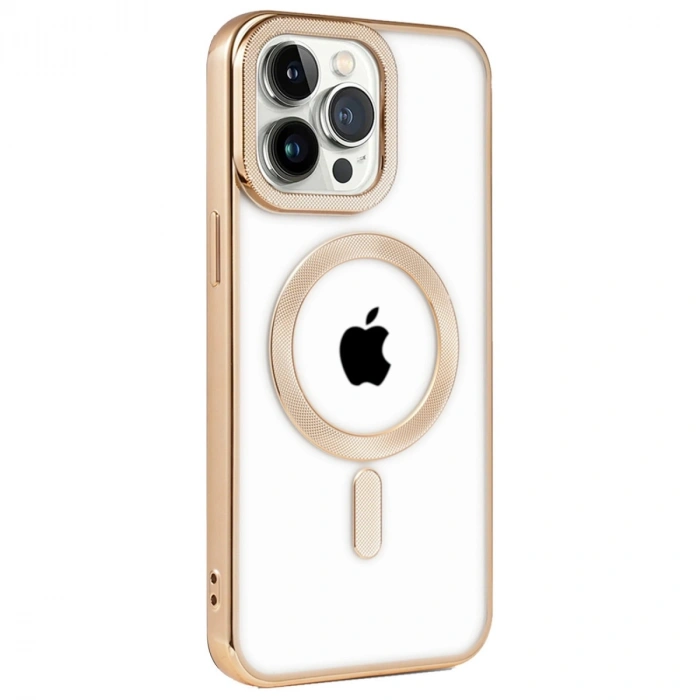 İphone 14 Pro Max Kılıf Kronos Magsafe Kapak - Gold