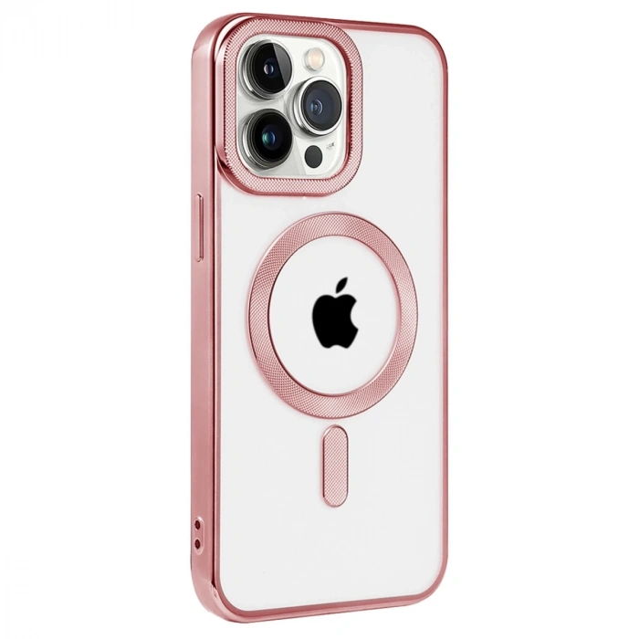 İphone 14 Pro Max Kılıf Kronos Magsafe Kapak - Rose Gold