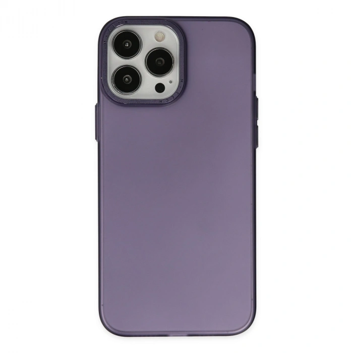 İphone 14 Pro Max Kılıf Modos Metal Kapak - Mor