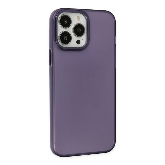 İphone 14 Pro Max Kılıf Modos Metal Kapak - Mor