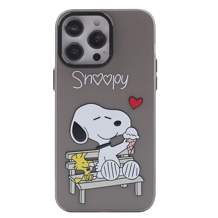 İphone 14 Pro Max Kılıf Prada Desenli Kapak - Prada Siyah - 2