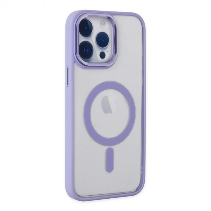 İphone 14 Pro Max Kılıf Room Magneticsafe Silikon - Lila