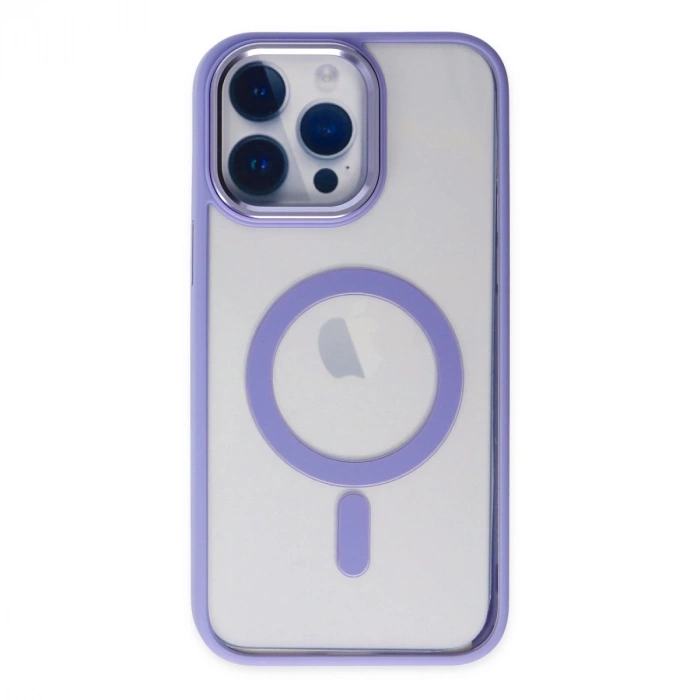 İphone 14 Pro Max Kılıf Room Magneticsafe Silikon - Lila